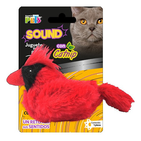 Juguete Cardenal Rojo Sound Con Catnip