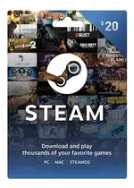 Comprar Steam Gift Card 20 Usd Global - Código Original