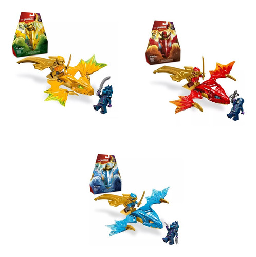 Set 3 Piezas Lego Ninjago Ataque Rising Dragon De Kai