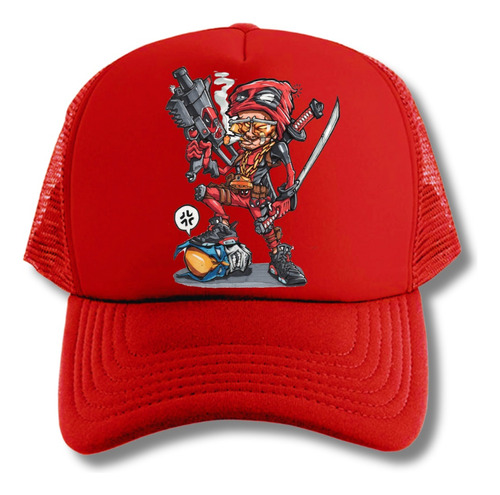 Gorra Deadpool Art Series Geeks Red Truckers 