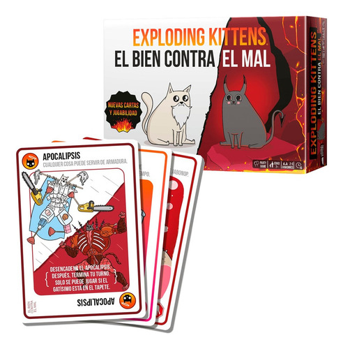  Juego De Mesa Exploding Kittens El Bien Contra El Mal - Esp