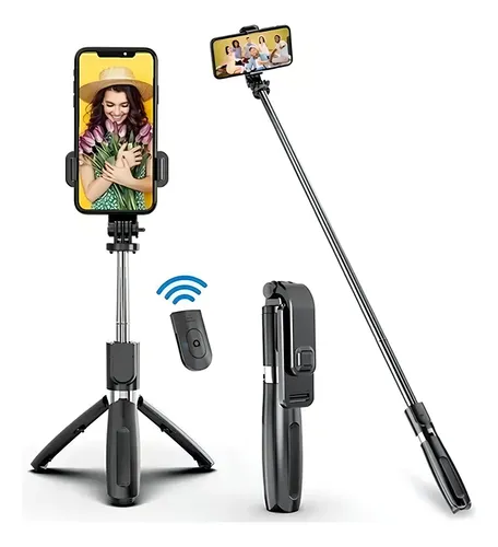 bastão pau de selfie Tripé bluetooth celular controle remoto