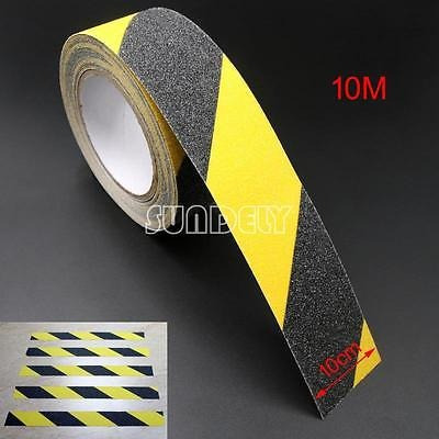 Negro Amarillo 4  X 33' Anti Slip Cinta Pisada De Escalera A