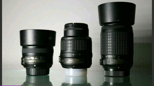 Camera Nikon D5100 + 50mm 1.8 + 18-55 + 55-200 + 2 Baterias