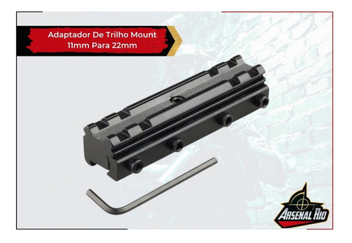 Imagem 4 de 10 de Adaptador De Trilho 11mm Para 22mm Mount Para Rifle Carabina
