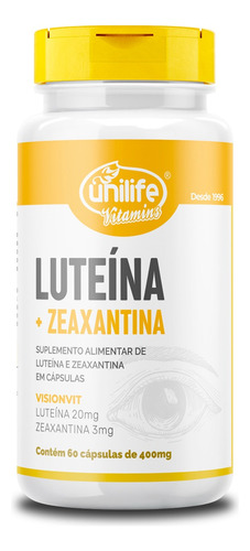Luteína E Zeaxantina - Unilife 60 Cápsulas