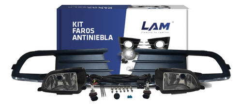 Kit Faro Aux Volkswagen Gol Trend 16-- Con Rejilla Cromada 