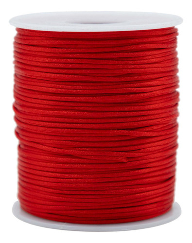 Hilo Cola De Rata Bisuteria Armado Pulsera 100mts 1.2mm Color Rojo