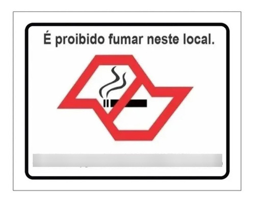 Placa Proibido Fumar Sp Lei Nº13541 20x16cm Ps 1mm