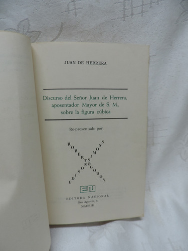 Discurso Del Sr, Juan De Herrera, Aposentador Mayor De S.m. (Usado)
