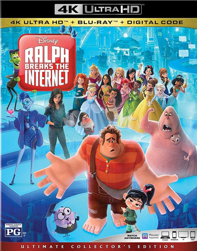 Wifi Ralph Breaks Internet Pelicula 4k Ultra Hd + Blu-ray 