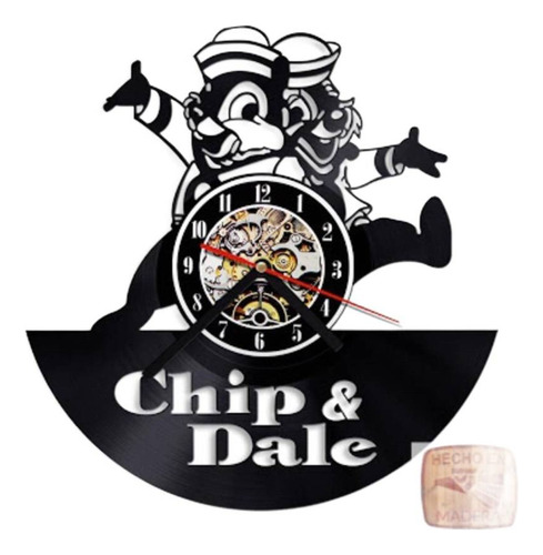 Reloj Corte Laser 1063 Disney Chip And Dale Abrazados