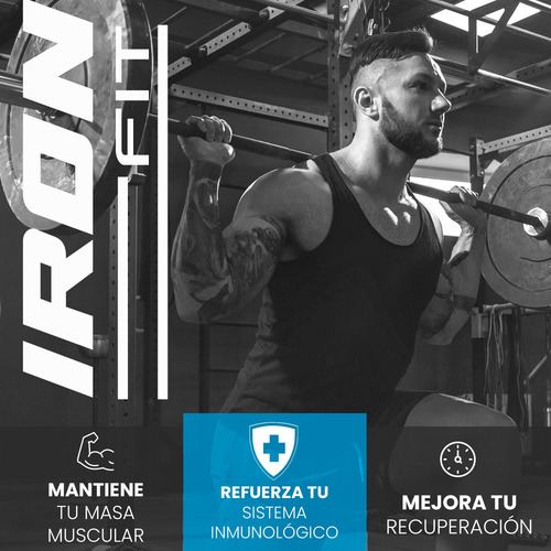 Glúteo Peptonas Peptofrance + Bcaas + Glutamina Iron Fit 1kg Sin Sabor - Moras
