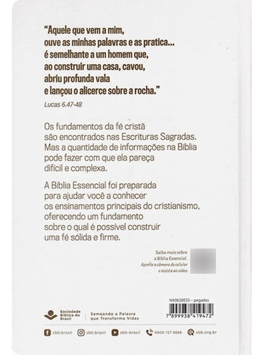 Bíblia Essencial | Naa | Letra Normal | Capa Dura Pegadas