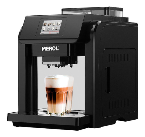 Cafetera Merol ME-717 super automática black y silver expreso 220V - 240V
