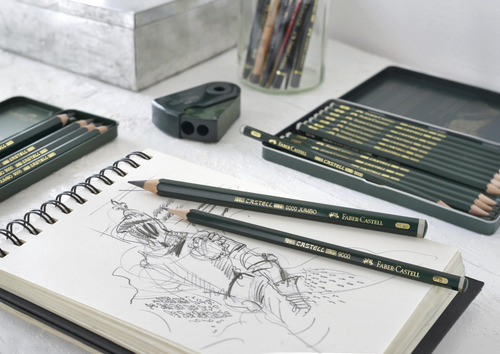 Imagen 4 de 8 de Lata Grafito Castell 9000 Jumbo X5 Faber-castell
