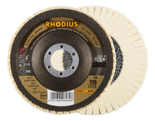 Disco Feltro 115 X 22,23 - 4.1/2 Fls D5/h40 Rhodius