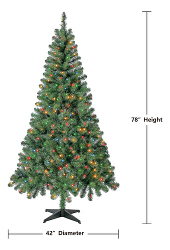 Arbol De Navidad Pino De 2 Metros 300 Luces Colores Led