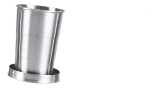 2 Taza Plegable Taza Portátil De Acero 150ml 6,5 Cm X 7,6