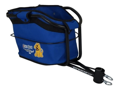 Imagem 2 de 4 de Cestinha Cadeirinha Para Cachorro Bike Dog Full Azul 30kg