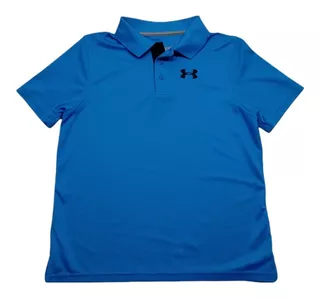 Chomba Manga Corta Under Armour Turquesa Tenis Golf L Niño