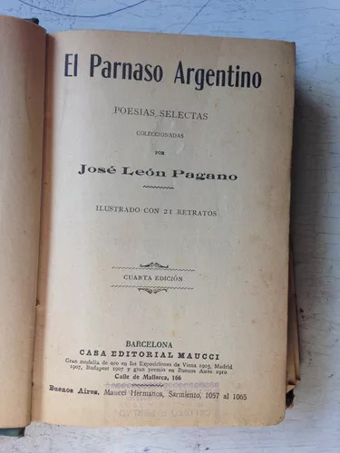 El Parnaso Argentino - Poesias Selectas (ilustrado) Pagano