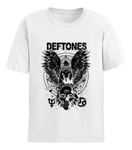 Camiseta Basica Unissex Deftones Rock Metal Coruja Banda Y2k