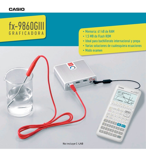Imagen 4 de 6 de Graficadora Casio Fx-9860g3 Gris Con 2900 Funciones Para Ib