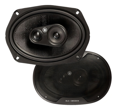 Par Parlantes Dls 6x9 Pulgadas 80w Rms M-369 4ohms 3 Vias Color Negro