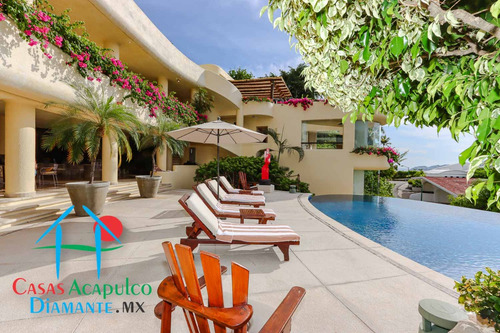 Cad Las Brisas Villa Del Sol. Terraza Con Asoleadero. Alberca Con Jacuzzi Y Palapa Con Wet Bar