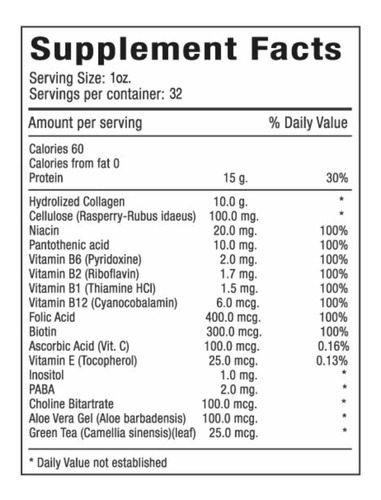 Colágeno Hidrolizado 10.000mg Biotina Vitamina E Y C 960ml