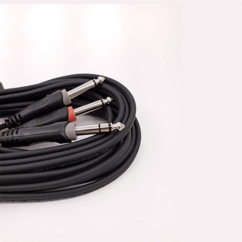 Cable Kwc 9007 Plug Stereo 6.5 A 2 Plug Mono 3 Mts.