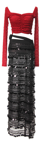N Conjunto De Vestido De Danza Del Vientre Para Mujer