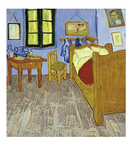 Vinilo 45x45cm Van Gogh Bedroom In Arle Dormitorio Arte