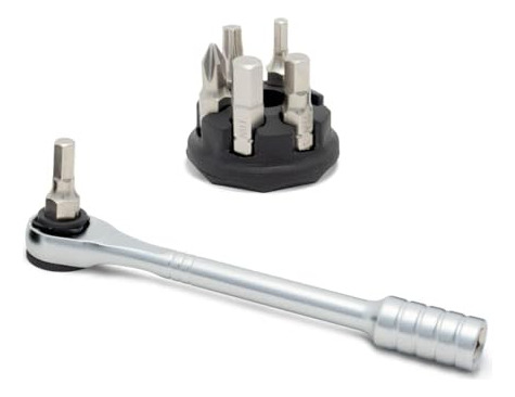 Mini Trinquete 1/4 40 Nm Y Destornillador Con 6 Puntas Hexag