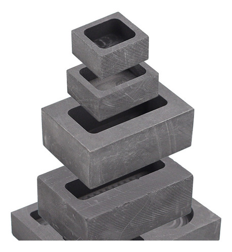 (e) Molde De Crisol Para Fundir Aluminio Metálico Dorado Y P