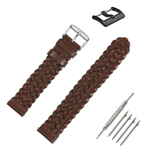 ~? Moran Quick Release Braided Leather Watch Band 20mm 22mm 