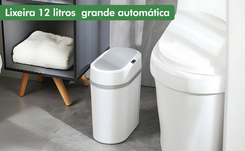 Lixeira Inteligente Sensor Automática 12 Litros Anti Odor