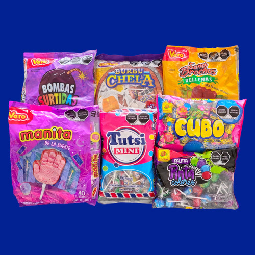 Paquete Cumpleaños De 400 Dulces Surtidos Para 30 Bolos