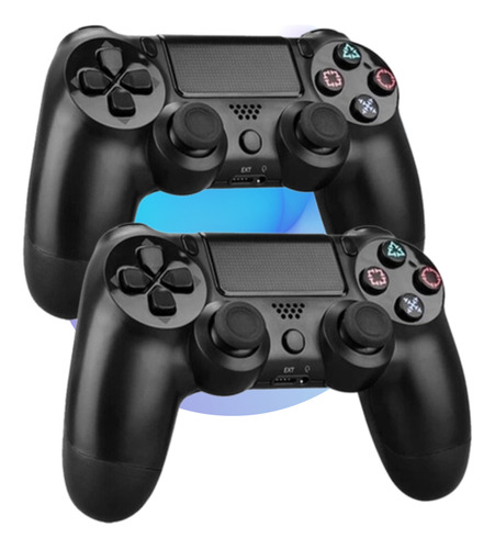Controle joystick sem fio Mzcontrol Doubleshock Compatível Play 4 Sem Fio Bluetooth Video Game 2024 preto