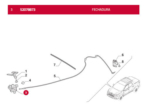 Fechadura Capô Sem Alarme Fiat Mobi Novo Palio 12-17 Orig