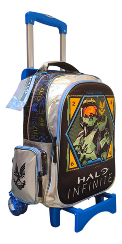 Mochila Escolar Con Carro Halo Infinite Master Chief Keepack