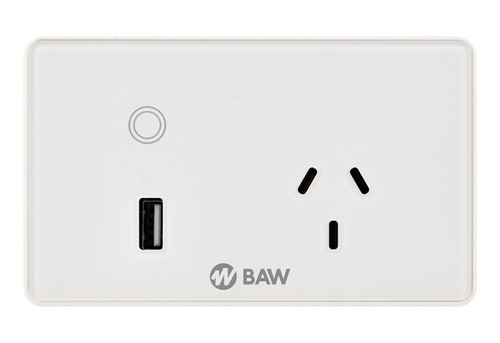 Enchufe Inteligente Baw Wifi Smart C/ Puerto Usb 2,1a