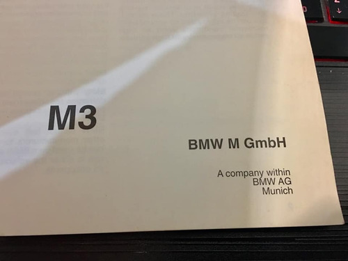 Manual Del Propietario Bmw M3 E36 (us) (Usado)