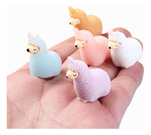 Alpacas O Llamas Miniaturas Micropaisaje Casa De Muñecas