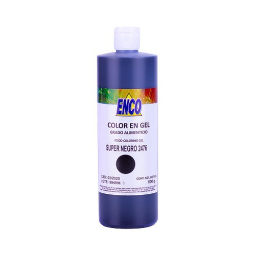 Color Gel Super Negro Reposteria 500 Grs. Enco 2476-500