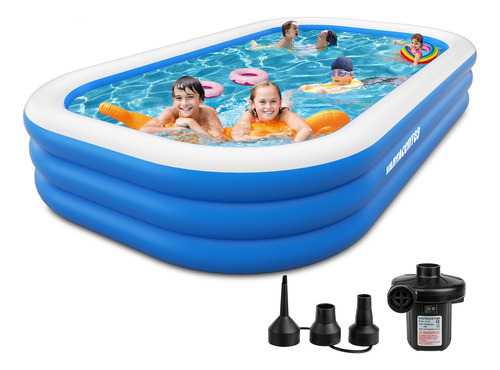 Piscina Inflable Familiar Con Bomba, 330 X 183 X 56 Cm, Adul