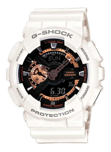 Reloj De Pulsera Casio G-shock Ga-110rg-7a Relojesymas Color de la correa Blanco