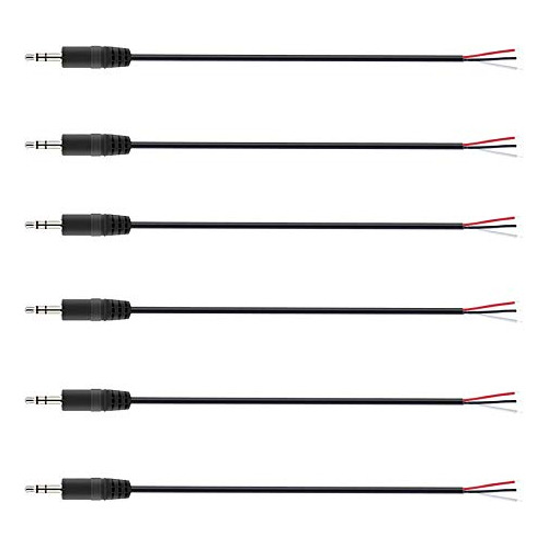 Daier 6pcs 2.5mm Macho Plug To Bare Wire Open End Trs Ntvwq