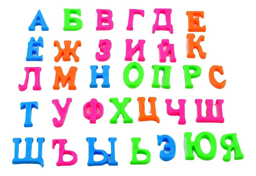 Letras Rusas Juguetes Magnéticos Símbolos Alfabeto Objeto